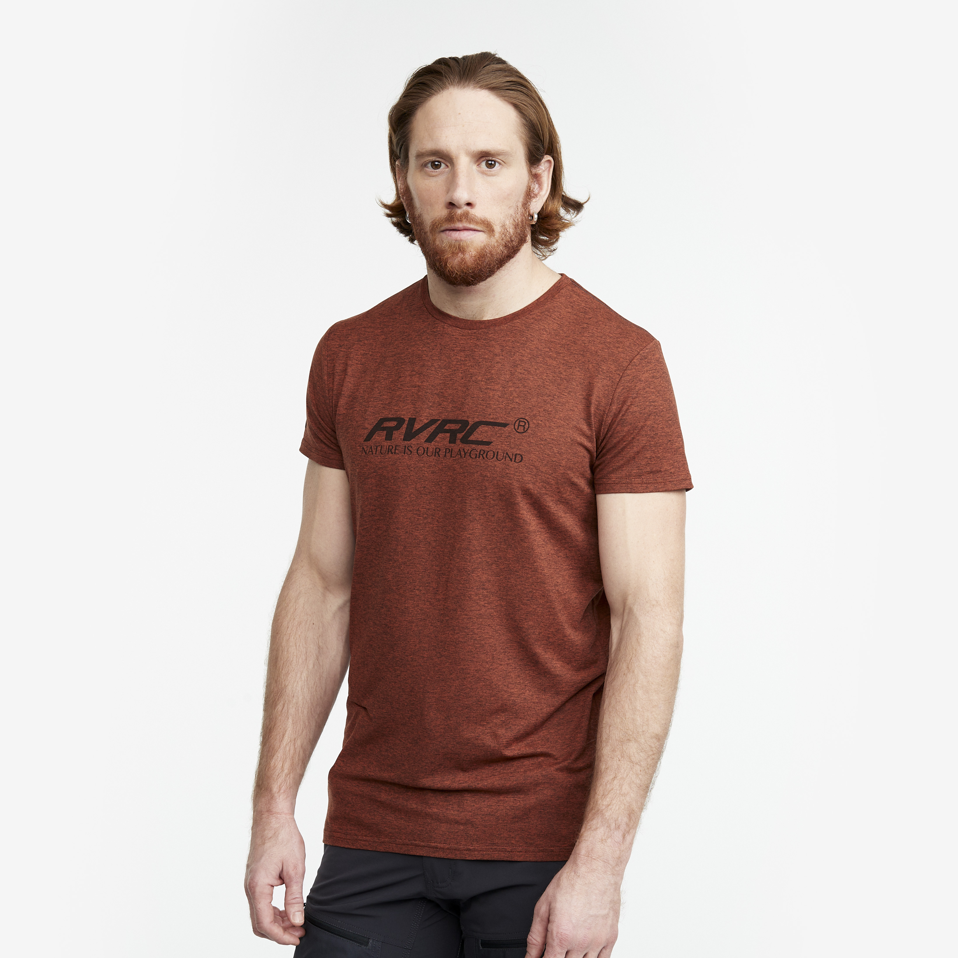 Vagabond Tee Rusty Orange Melange Meestele,