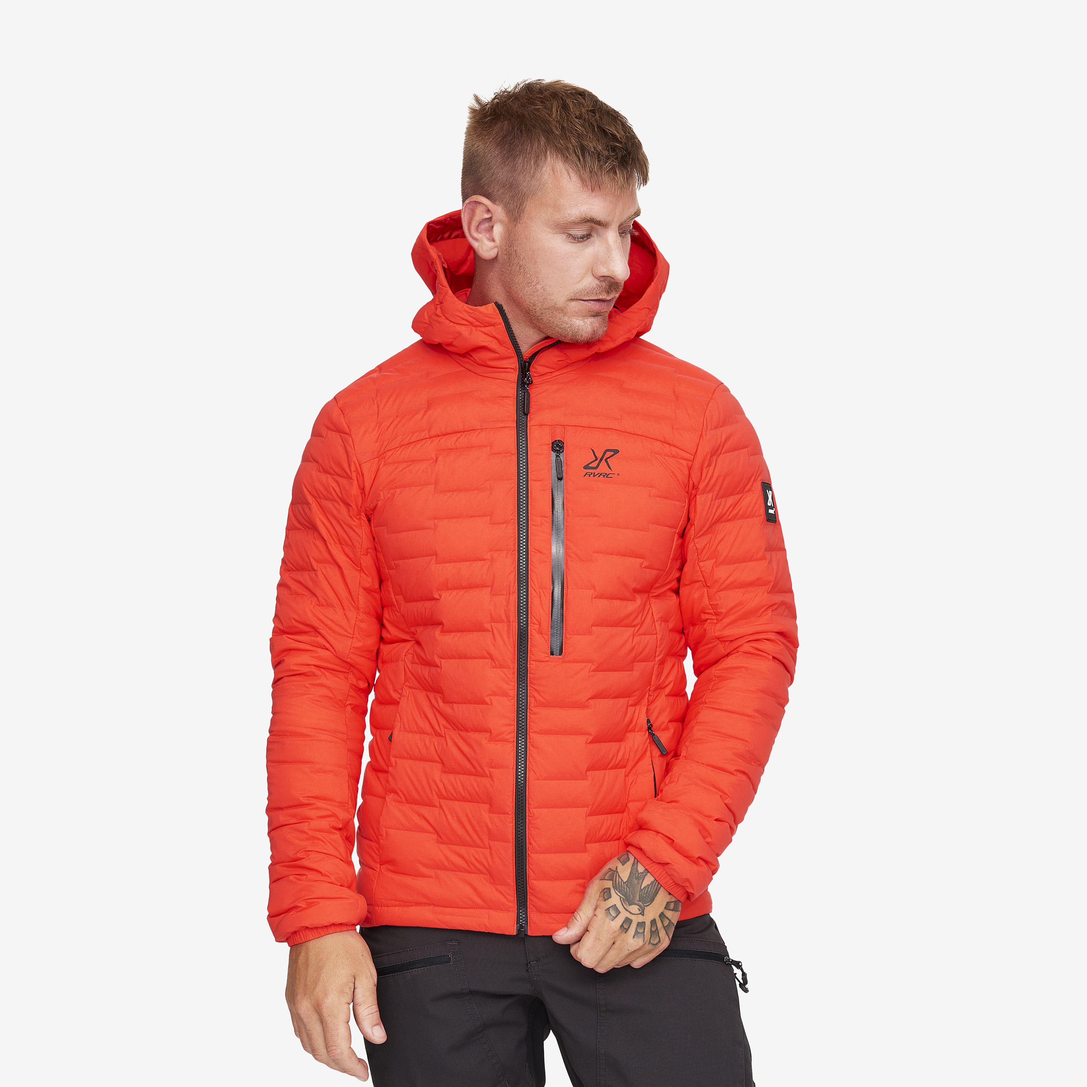 Flex Down Jacket Mandarin Red Herr, 
