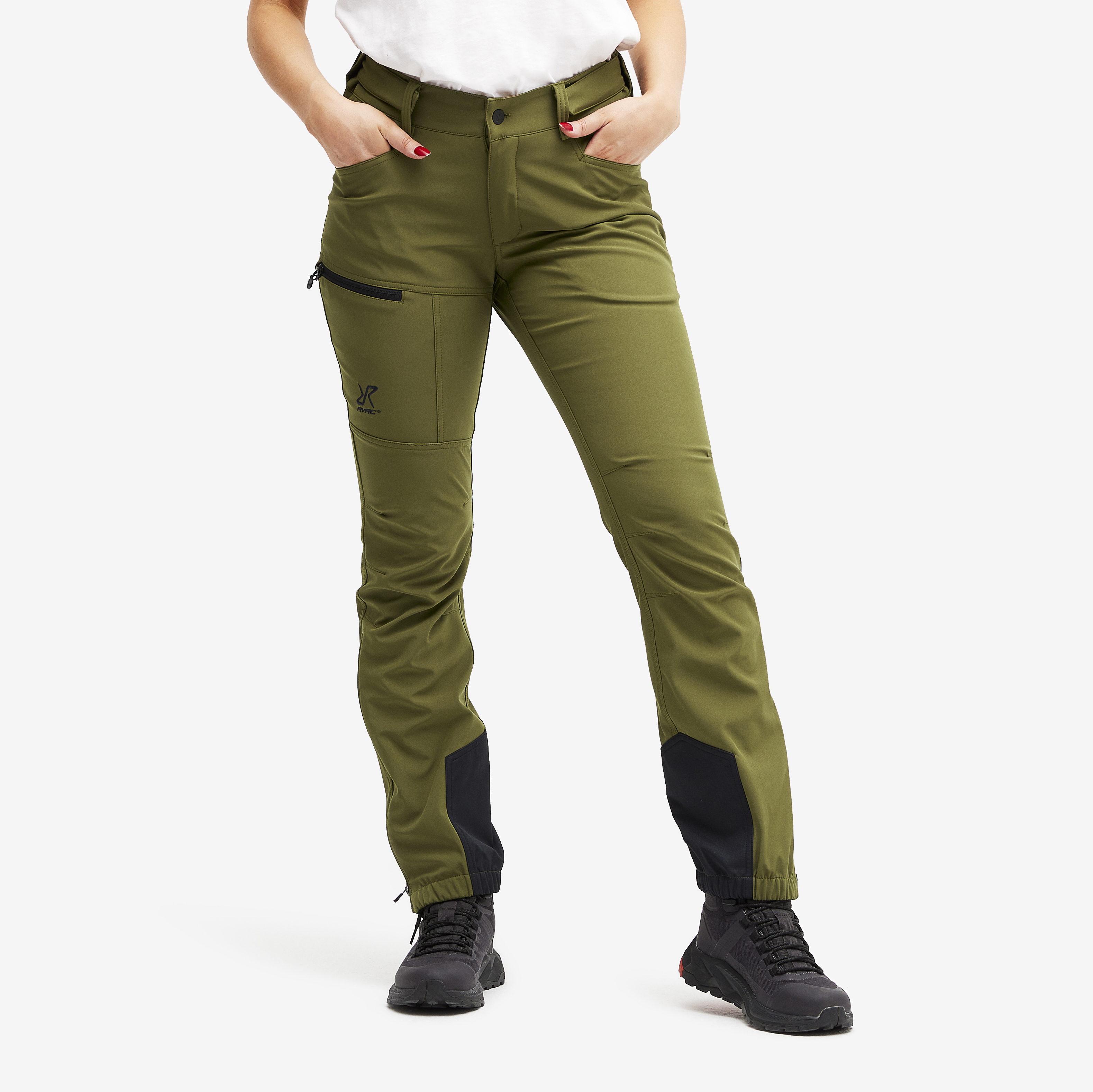 Trail Pants Dark Olive Naistele,