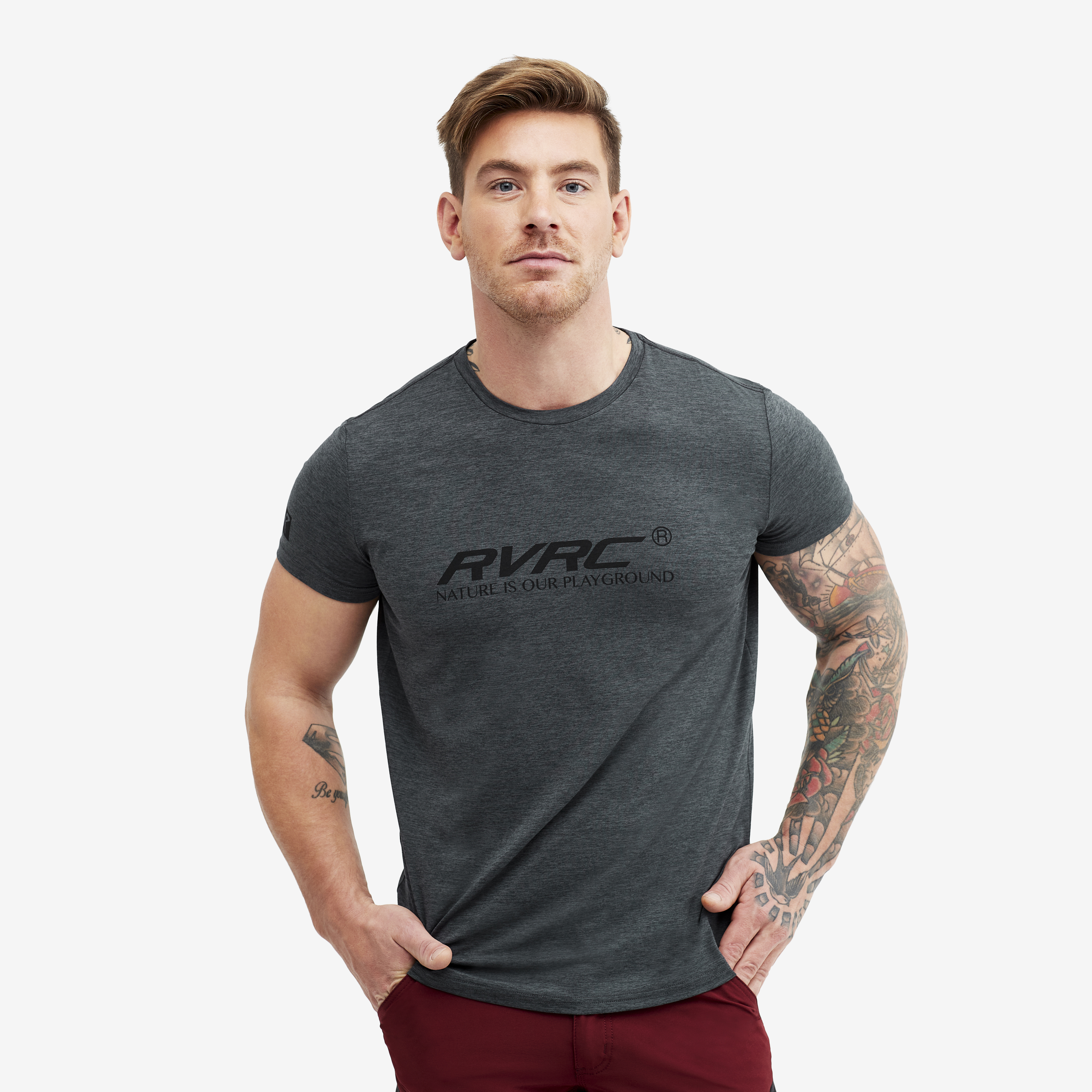 Vagabond Tee Anthracite Melange Meestele,