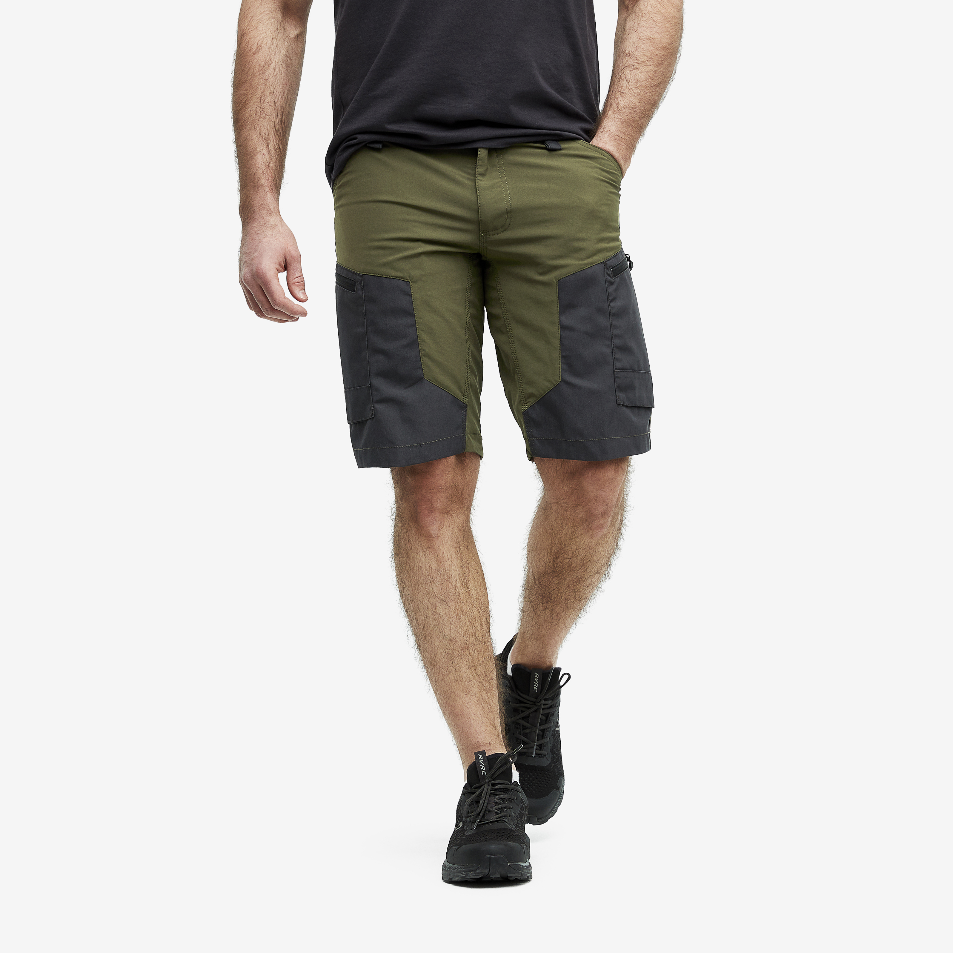 RVRC GP Shorts Dark Olive Meestele,