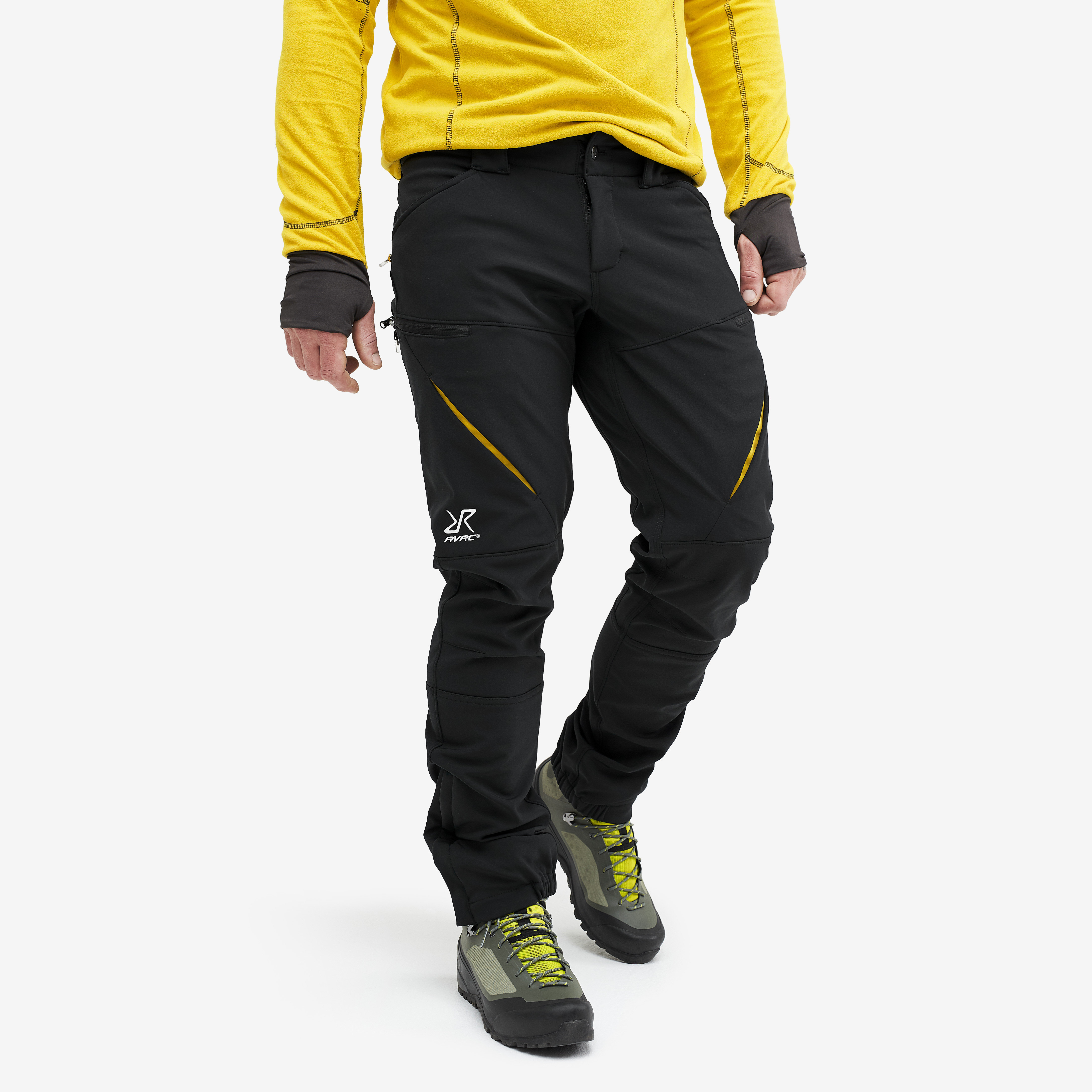 Hiball Pants Black/Yellow Meestele,