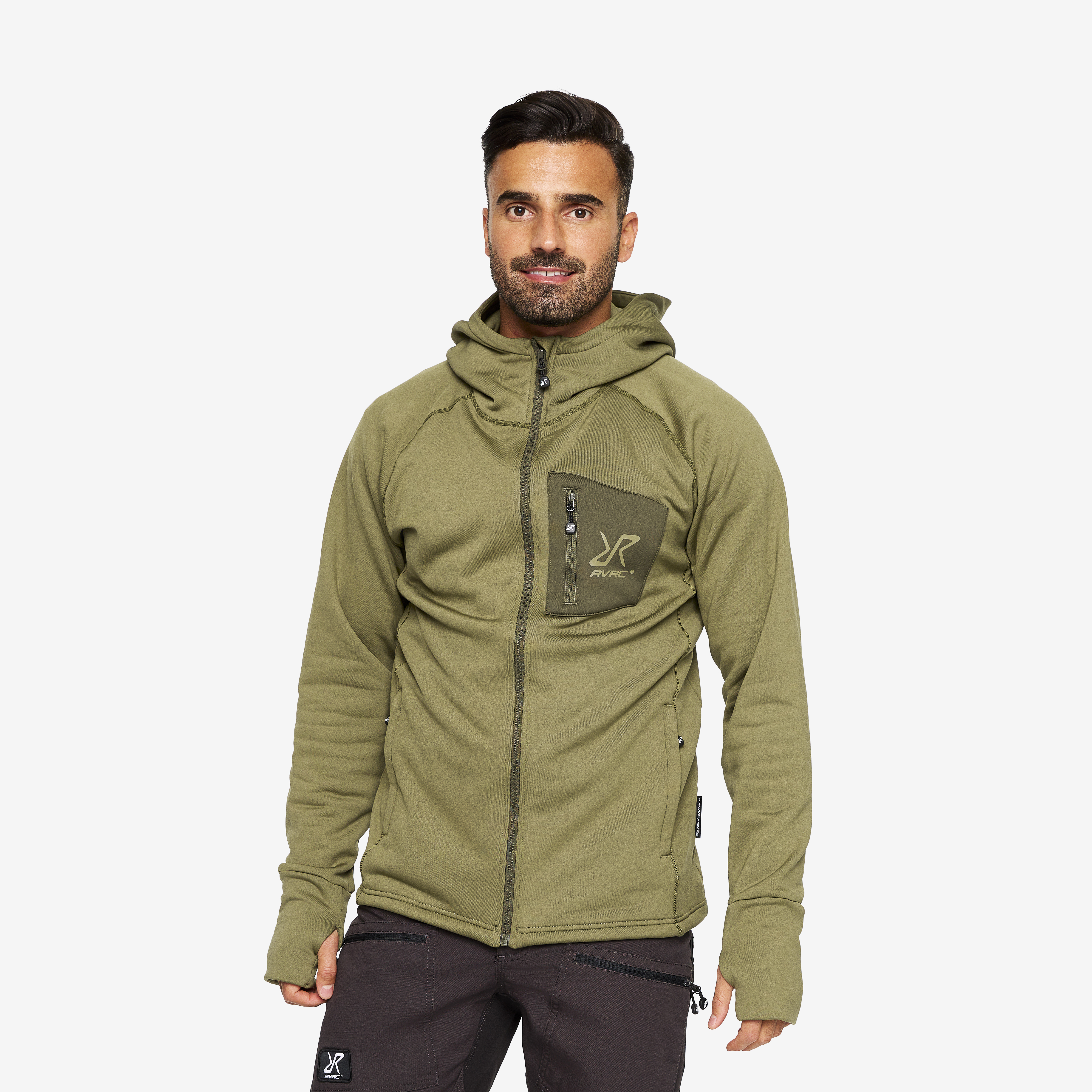 Illusion Hoodie Burnt Olive Herr,