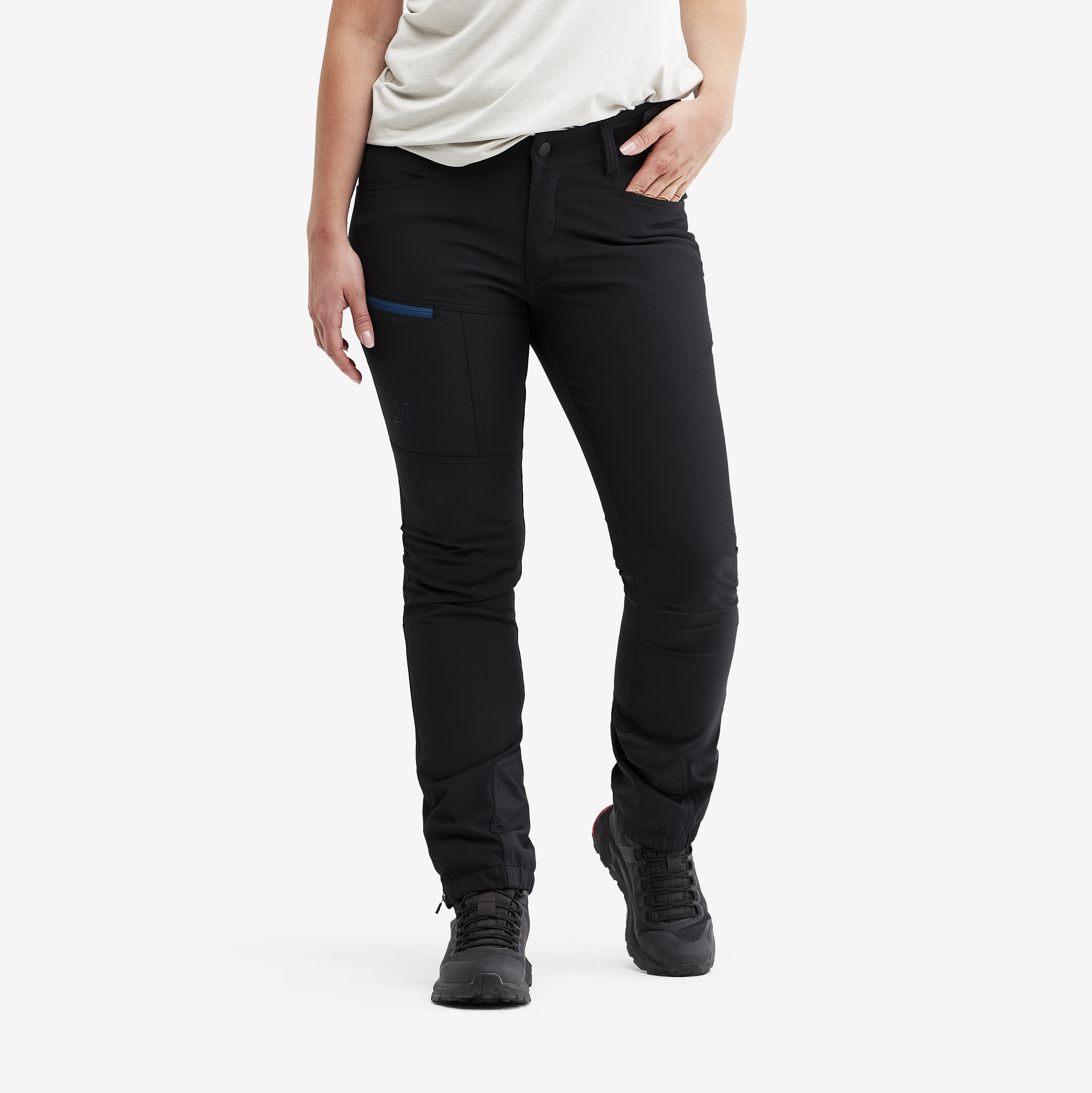 Trail Pants Black/Diesel Blue Naistele, 